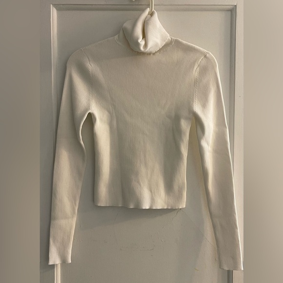 A.L.C. Cream Turtleneck Sweater - Picture 1 of 8